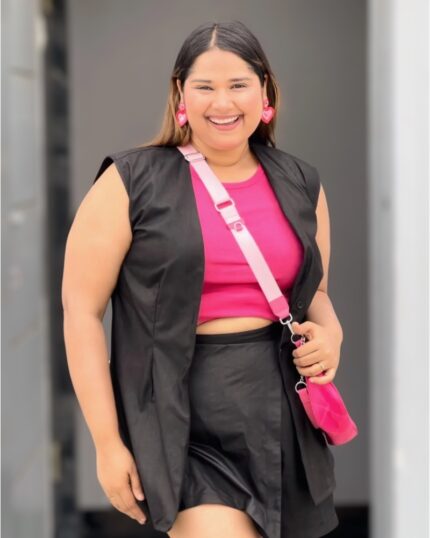 Women’s plus size co-ord set with blazer jacket & black skort